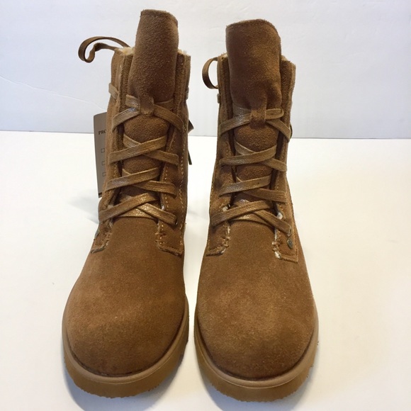BEARPAW Suede Lace-up Wool Blend Snow wedged boots - Picture 14 of 16